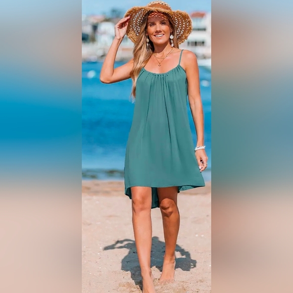 Cupshe Other - NWT Cupshe Moss & Fern Green Cover-Up Mini Dress New Small